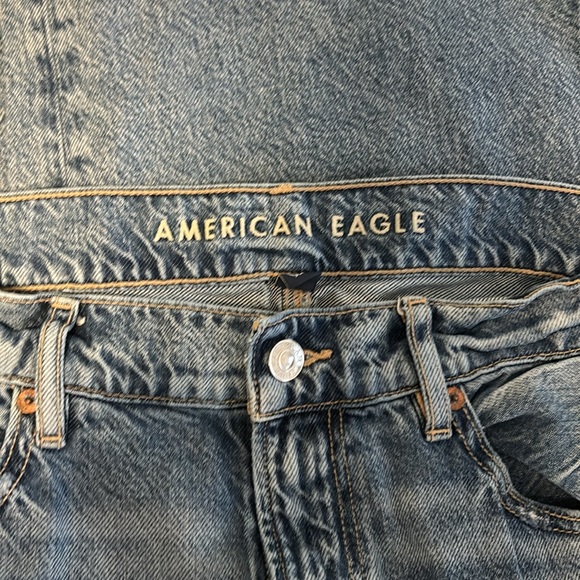 American eagle jeans. Wide leg with distressing at bottom. - Picture 2 of 5